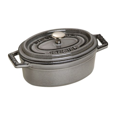 Mini garnek żeliwny owalny Staub - 250 ml, Grafitowy Mini garnek żeliwny owalny Staub - 250 ml, Grafitowy