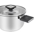 Resto Kitchenware Anser 2,5 l Okrągły Czarny, Stal nierdzewna