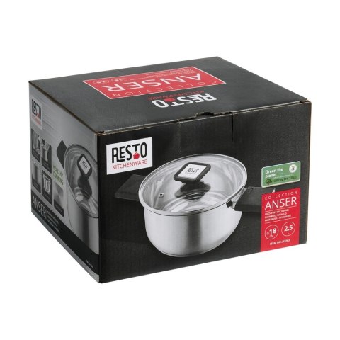 Resto Kitchenware Anser 2,5 l Okrągły Czarny, Stal nierdzewna Resto Kitchenware Anser 2,5 l Okrągły Czarny, Stal nierdzewna