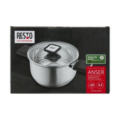 Resto Kitchenware Anser 3,2 l Okrągły Czarny, Stal nierdzewna Resto Kitchenware Anser 3,2 l Okrągły Czarny, Stal nierdzewna