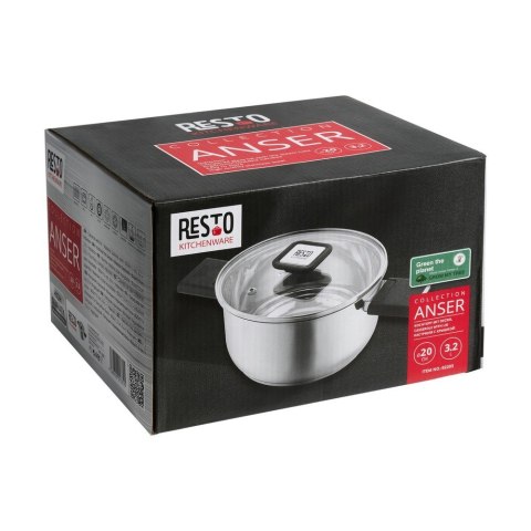 Resto Kitchenware Anser 3,2 l Okrągły Czarny, Stal nierdzewna Resto Kitchenware Anser 3,2 l Okrągły Czarny, Stal nierdzewna