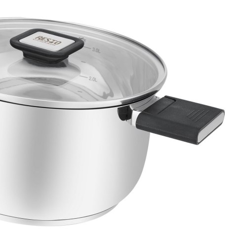 Resto Kitchenware Anser 3,2 l Okrągły Czarny, Stal nierdzewna Resto Kitchenware Anser 3,2 l Okrągły Czarny, Stal nierdzewna