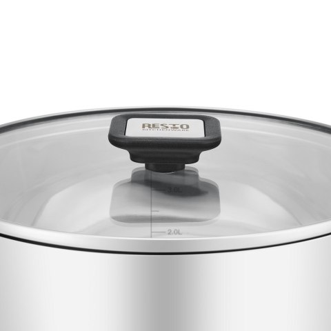 Resto Kitchenware Anser 4,4 l Okrągły Czarny, Stal nierdzewna Resto Kitchenware Anser 4,4 l Okrągły Czarny, Stal nierdzewna