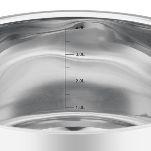 Resto Kitchenware Anser 4,4 l Okrągły Czarny, Stal nierdzewna Resto Kitchenware Anser 4,4 l Okrągły Czarny, Stal nierdzewna
