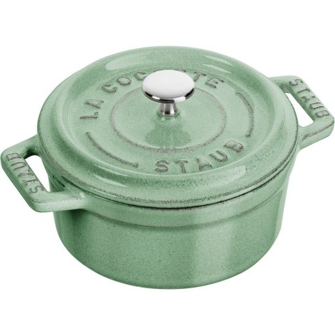 STAUB MINI COCOTTE Mini garnek żeliwny okrągły 250 ml, miętowy STAUB MINI COCOTTE Mini garnek żeliwny okrągły 250 ml, miętowy