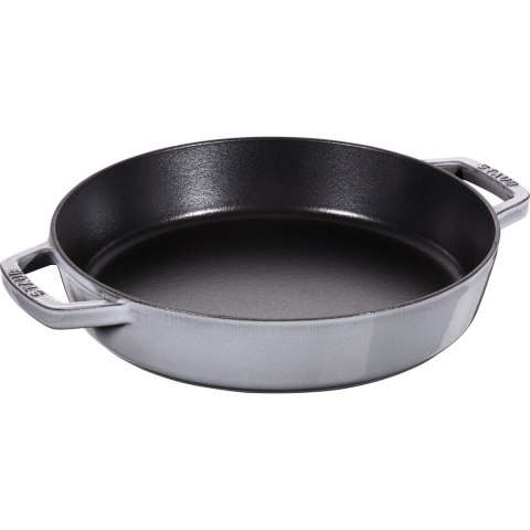 STAUB Patelnia żeliwna z dwoma uchwytami 26 cm, grafitowy STAUB Patelnia żeliwna z dwoma uchwytami 26 cm, grafitowy