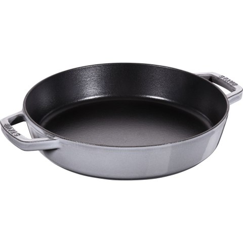 STAUB Patelnia żeliwna z dwoma uchwytami 26 cm, grafitowy STAUB Patelnia żeliwna z dwoma uchwytami 26 cm, grafitowy