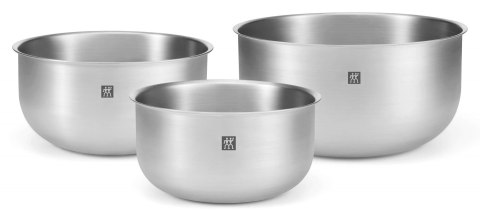 ZWILLING PREP Zestaw 3 misek stalowych - Srebrny