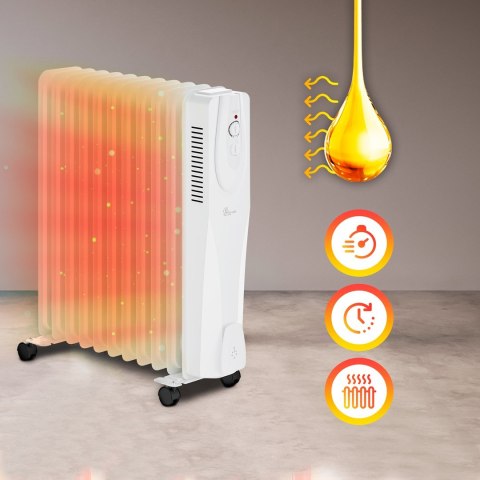 Extralink Elektryczny grzejnik olejowy NY-25W1 2500W, 11 żeberek Extralink Elektryczny grzejnik olejowy NY-25W1 2500W, 11 żeberek