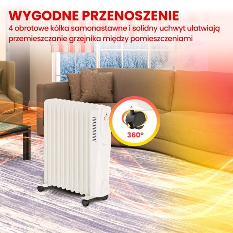 Extralink Elektryczny grzejnik olejowy NY-25W1 2500W, 11 żeberek Extralink Elektryczny grzejnik olejowy NY-25W1 2500W, 11 żeberek