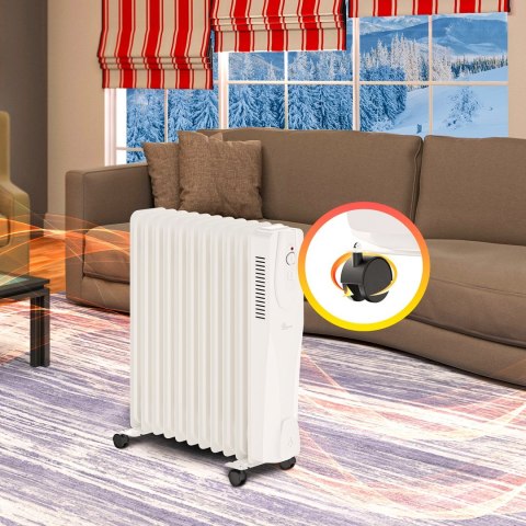 Extralink Elektryczny grzejnik olejowy NY-25W1 2500W, 11 żeberek Extralink Elektryczny grzejnik olejowy NY-25W1 2500W, 11 żeberek