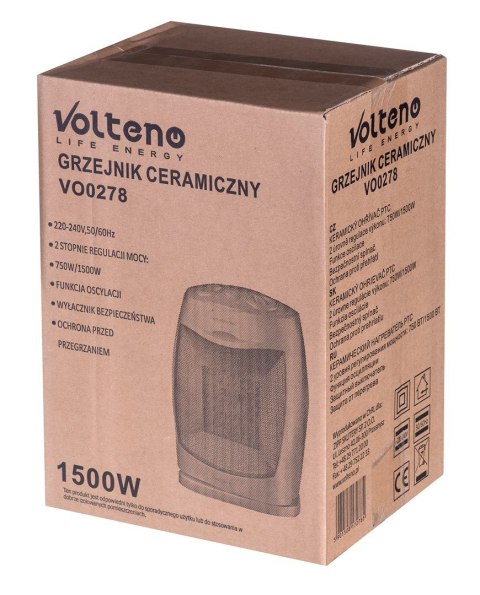 Grzejnik ceramiczny 1500W VO0278 Volteno Grzejnik ceramiczny 1500W VO0278 Volteno