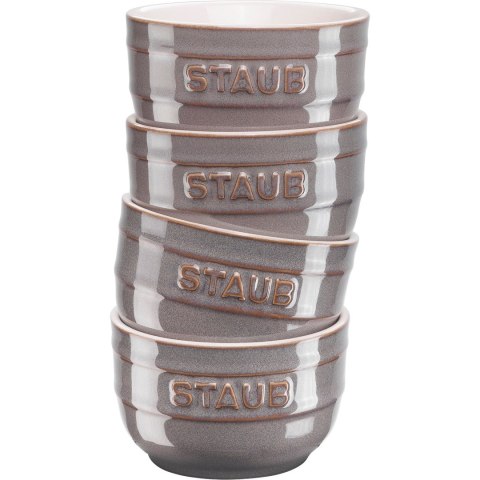 Mini Ramekin okrągły STAUB 4 szt. 40508-156-0 - antyczny szasy 200 ml Mini Ramekin okrągły STAUB 4 szt. 40508-156-0 - antyczny szasy 200 ml