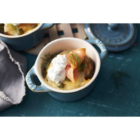 STAUB Mini Cocotte Okrągły 4 szt. - 200 ml 40508-160-0 Antyczny turkusowy STAUB Mini Cocotte Okrągły 4 szt. - 200 ml 40508-160-0 Antyczny turkusowy