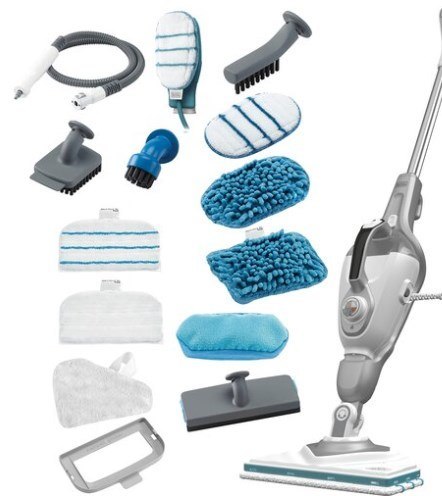 Black & Decker Steam-Mop + SteaMitt Mop parowy 0,5 l 1600 W Szary Black & Decker Steam-Mop + SteaMitt Mop parowy 0,5 l 1600 W Szary