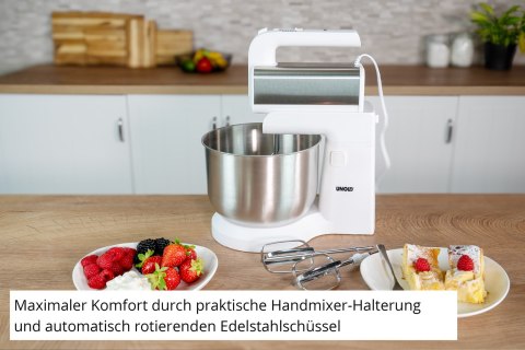 Unold Blender ręczny z misą miksującą Hannah biały srebrny Unold Blender ręczny z misą miksującą Hannah biały srebrny