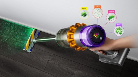 Dyson V15 Detect Absolute odkurzacz przenośny Nikiel, Żółty Bez worka Dyson V15 Detect Absolute odkurzacz przenośny Nikiel, Żółty Bez worka