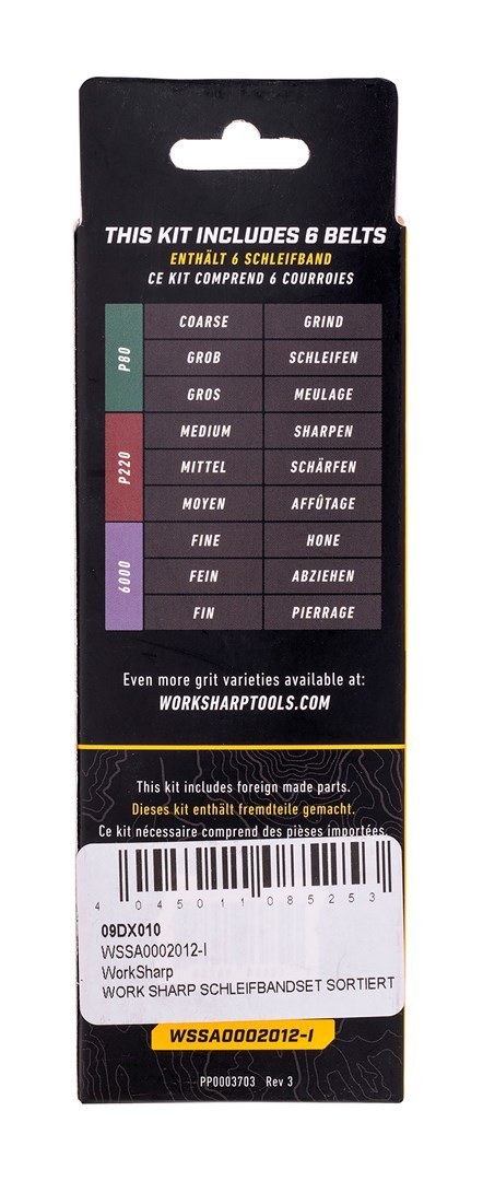 TAŚMY OSTRZĄCE WORK SHARP, 6 SZTUK