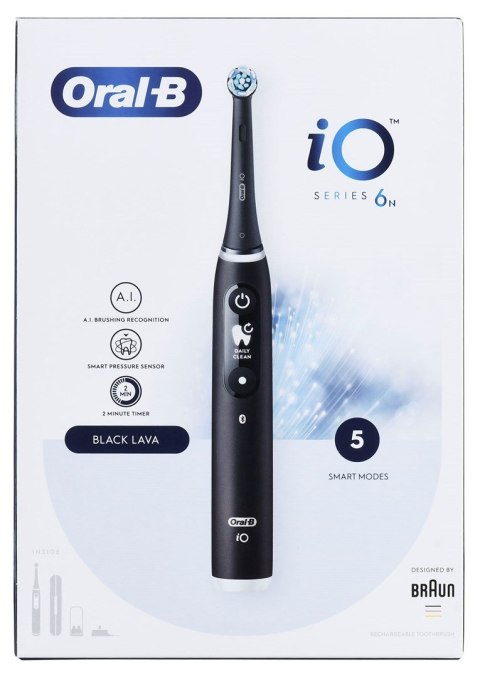 BRAUN ORAL-B SZCZOTECZKA ELEKTRYCZNA IO 6N BLACK ONYX czarna BRAUN ORAL-B SZCZOTECZKA ELEKTRYCZNA IO 6N BLACK ONYX czarna