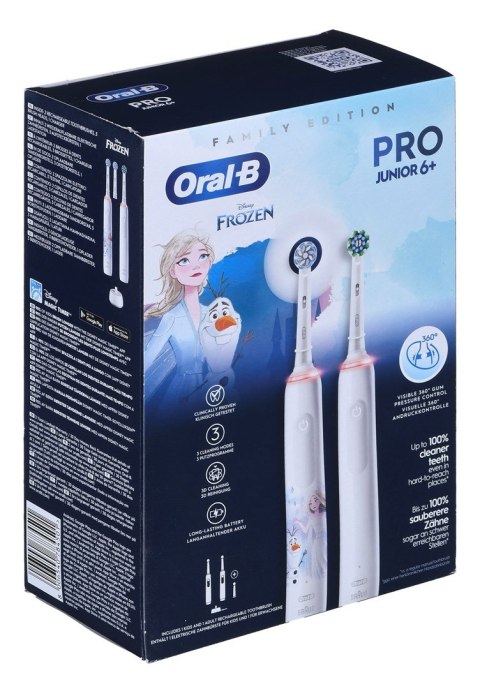 Zestaw 2 szczoteczek Oral-B 3 3000 i Junior Frozen Zestaw 2 szczoteczek Oral-B 3 3000 i Junior Frozen