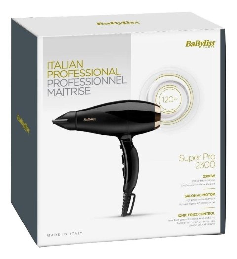 BaByliss Super Pro 2300 2300 W Czarny, Złoto