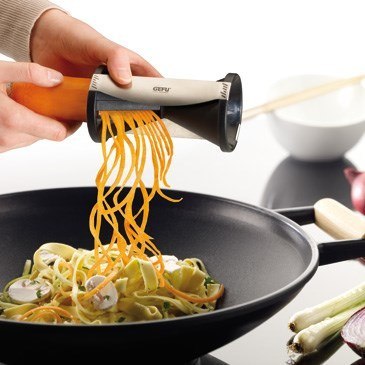 GEFU Spirelli krajalnica Ręczny Czarny, Srebrny Plastik, Stal nierdzewna