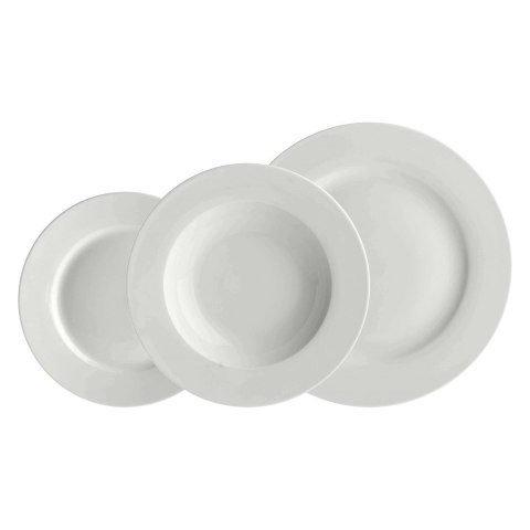 LA PORCELLANA BIANCA ESSENZIALE Zestaw 12 talerzy z rantem LA PORCELLANA BIANCA ESSENZIALE Zestaw 12 talerzy z rantem