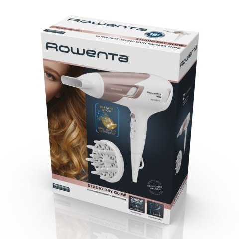 Rowenta Studio Dry CV5830 suszarka do włosów 2300 W Beżowy, Biały Rowenta Studio Dry CV5830 suszarka do włosów 2300 W Beżowy, Biały