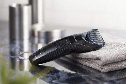 Trymer do włosów Panasonic ER-GC53, na mokro i sucho, 19 kroków długości, precyzyjny co 0.5 mm, czarny