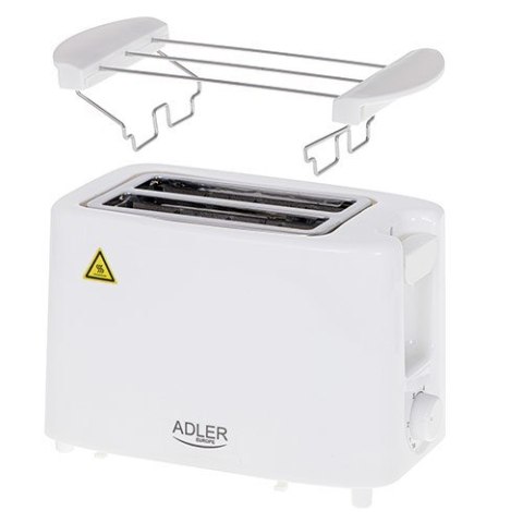 Adler AD 3223 toster 6 2 kaw. 750 W Biały Adler AD 3223 toster 6 2 kaw. 750 W Biały