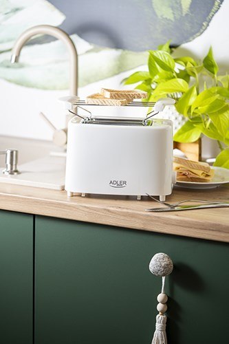 Adler AD 3223 toster 6 2 kaw. 750 W Biały Adler AD 3223 toster 6 2 kaw. 750 W Biały