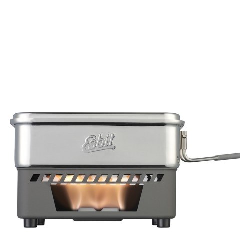 Kuchenka turystyczna Esbit Solid Fuel Cookset 1100 ml - steel Kuchenka turystyczna Esbit Solid Fuel Cookset 1100 ml - steel