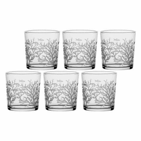 LA PORCELLANA BIANCA BABILA Zestaw 6 szklanek z grubym dnem rafa koralowa 350 ml LA PORCELLANA BIANCA BABILA Zestaw 6 szklanek z grubym dnem rafa koralowa 350 ml