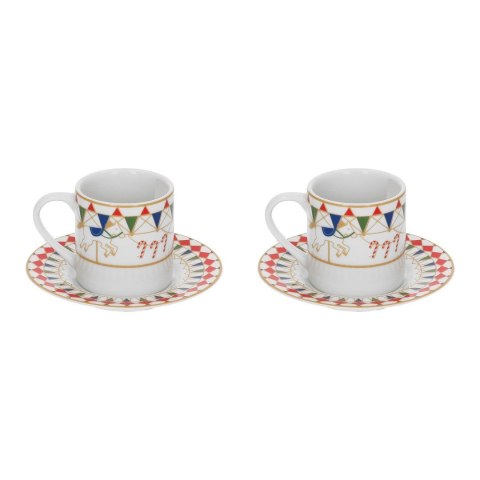 ROSE&TULIPANI XMAS CAROUSEL Zestaw 2 filiżanek do kawy z podstawką 100 ml ROSE&TULIPANI XMAS CAROUSEL Zestaw 2 filiżanek do kawy z podstawką 100 ml