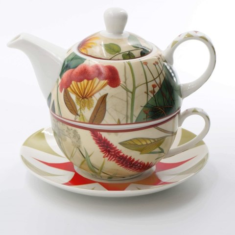 ROSE&TULIPANI MIRABILIA Tea4One ze spodkiem 300 ml, czerwony ROSE&TULIPANI MIRABILIA Tea4One ze spodkiem 300 ml, czerwony