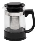 Resto Kitchenware 90512 dzbanek do herbaty Pojedynczy dzbanek 950 ml Czarny, Przezroczysty
