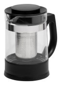 Resto Kitchenware 90512 dzbanek do herbaty Pojedynczy dzbanek 950 ml Czarny, Przezroczysty