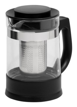 Resto Kitchenware 90512 dzbanek do herbaty Pojedynczy dzbanek 950 ml Czarny, Przezroczysty