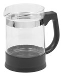 Resto Kitchenware 90512 dzbanek do herbaty Pojedynczy dzbanek 950 ml Czarny, Przezroczysty