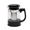 Resto Kitchenware 90512 dzbanek do herbaty Pojedynczy dzbanek 950 ml Czarny, Przezroczysty