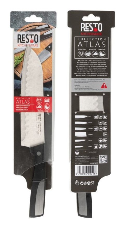 Resto Kitchenware 95321 nóź kuchenny Stal nierdzewna 1 szt. Nóż Santoku Resto Kitchenware 95321 nóź kuchenny Stal nierdzewna 1 szt. Nóż Santoku