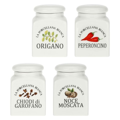 Zestaw 4 pojemników do przypraw Conserva - Biały, 175 ml Zestaw 4 pojemników do przypraw Conserva - Biały, 175 ml