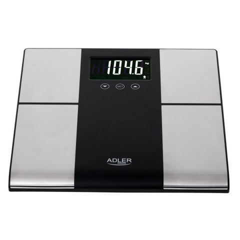 Adler AD 8165 waga Prostokąt Czarny, Szary Elektroniczna waga osobista Adler AD 8165 waga Prostokąt Czarny, Szary Elektroniczna waga osobista