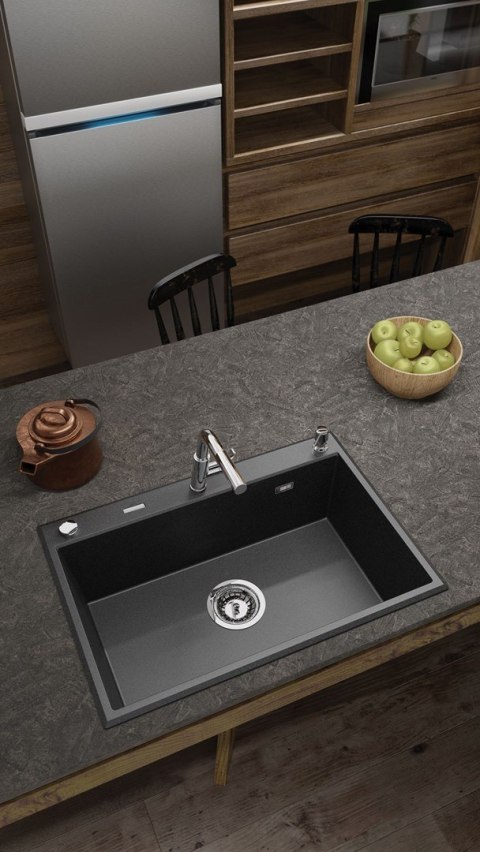 Deante Eridan ZQEN103 zlewozmywak granitowy 70x52 cm czarny Deante Eridan ZQEN103 zlewozmywak granitowy 70x52 cm czarny