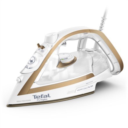 Żelazko parowe TEFAL FV8042E0 Ultimate Pure, 2900 W, Pojemność zbiornika na wodę 270 ml, Ciągła para 50 g/min, Wydajność silnego Żelazko parowe TEFAL FV8042E0 Ultimate Pure, 2900 W, Pojemność zbiornika na wodę 270 ml, Ciągła para 50 g/min, Wydajność silnego
