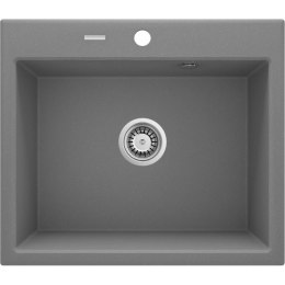 Zlewozmywak granitowy 1-komorowy DEANTE szary metalik ANDANTE