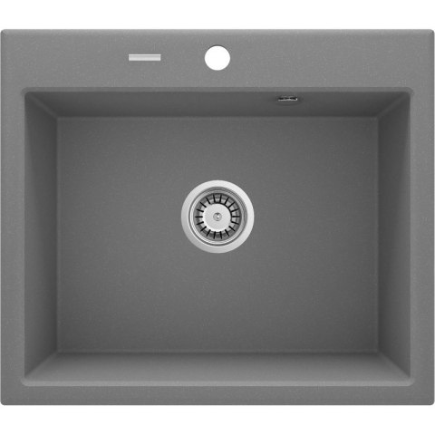 Zlewozmywak granitowy 1-komorowy DEANTE szary metalik ANDANTE