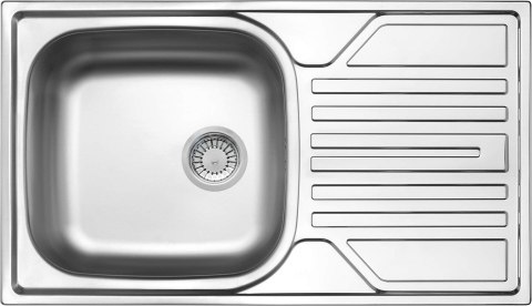 Zlewozmywak stalowy 1-komorowy z ociekaczem - odpływ 3.5" ZEL_0113 5908212037676 Zlewozmywak stalowy 1-komorowy z ociekaczem - odpływ 3.5" ZEL_0113 5908212037676