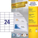 Avery 3474 samoprzylepne etykiety Prostokąt Na stałe Biały 2400 szt.
