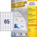 Avery 3666 samoprzylepne etykiety Prostokąt Na stałe Biały 6500 szt.